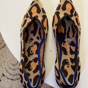 Rothy's The Point Flat - Desert Cat Leopard Print Women’s 7